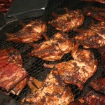 Barbecued chickens