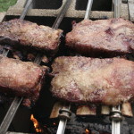 Beef short ribs cooking