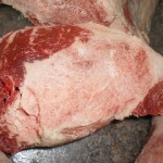 Muscular steatosis in ribeye steak