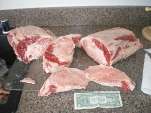 Muscular steatosis in ribeye