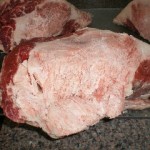 Muscular steatosis in ribeye steak