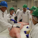 Dan Hale showing where the cuts are from