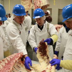 Participants discussing beef skirts