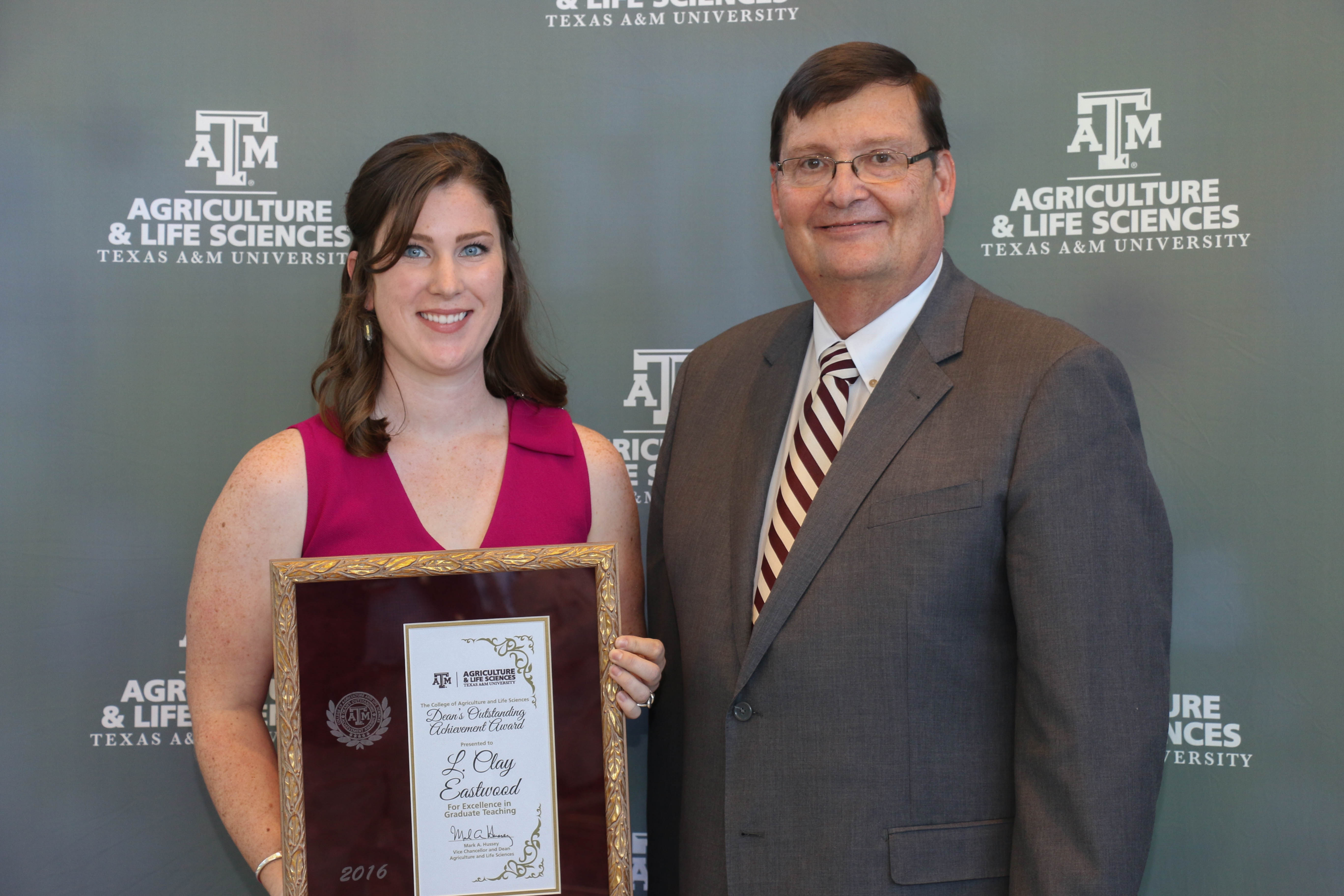 Clay Eastwood receives Dean’s Outstanding Achievement Award for Graduate Teaching