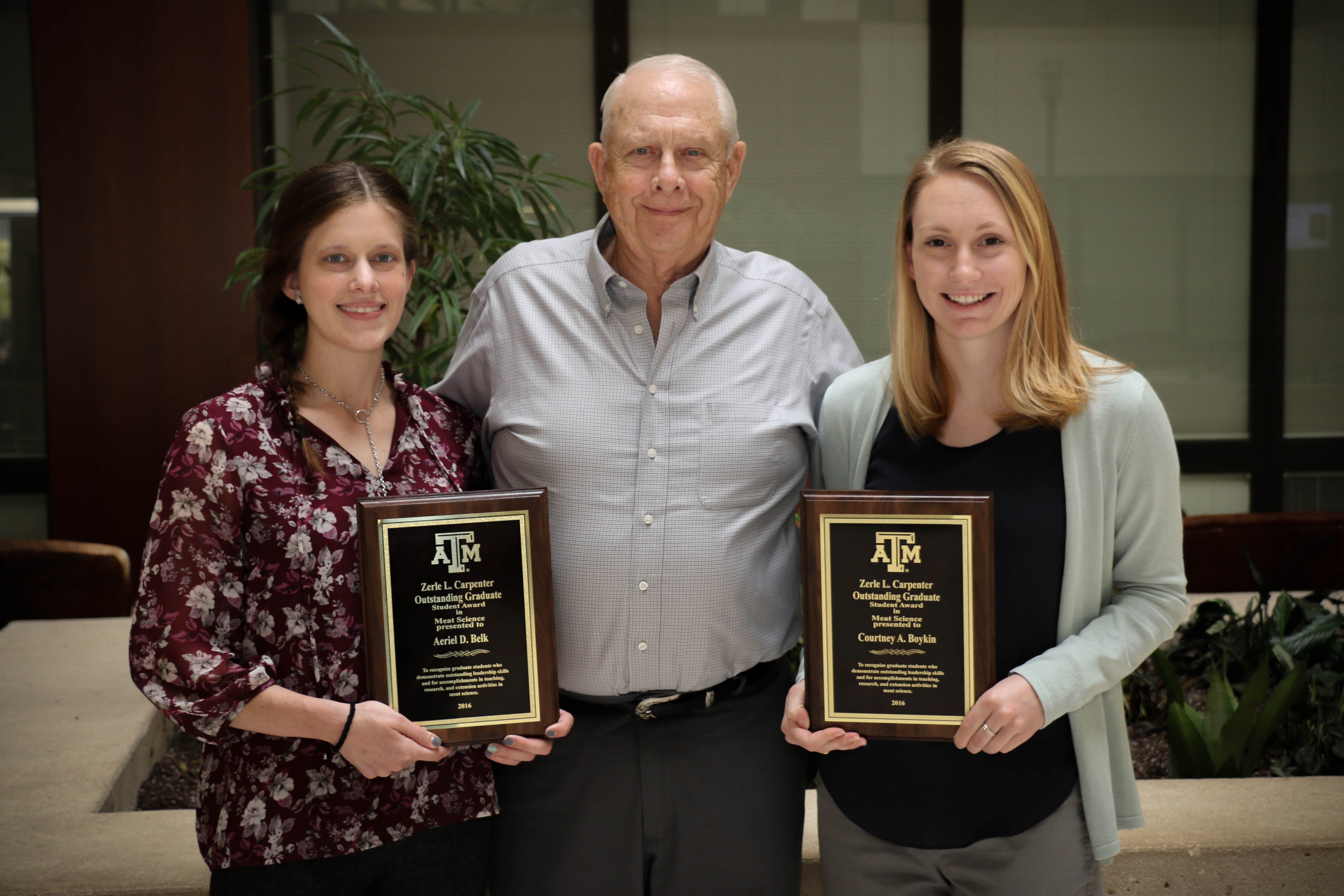 Belk and Boykin receive Carpenter Award